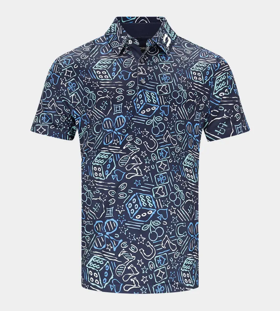 3431e75922db94492d00b8bf3e0d494020ae17a9 LUCKY 7 POLO - NAVY - Image 1