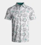 PINEAPPLE SKULLZ POLO - WHITE / TEAL