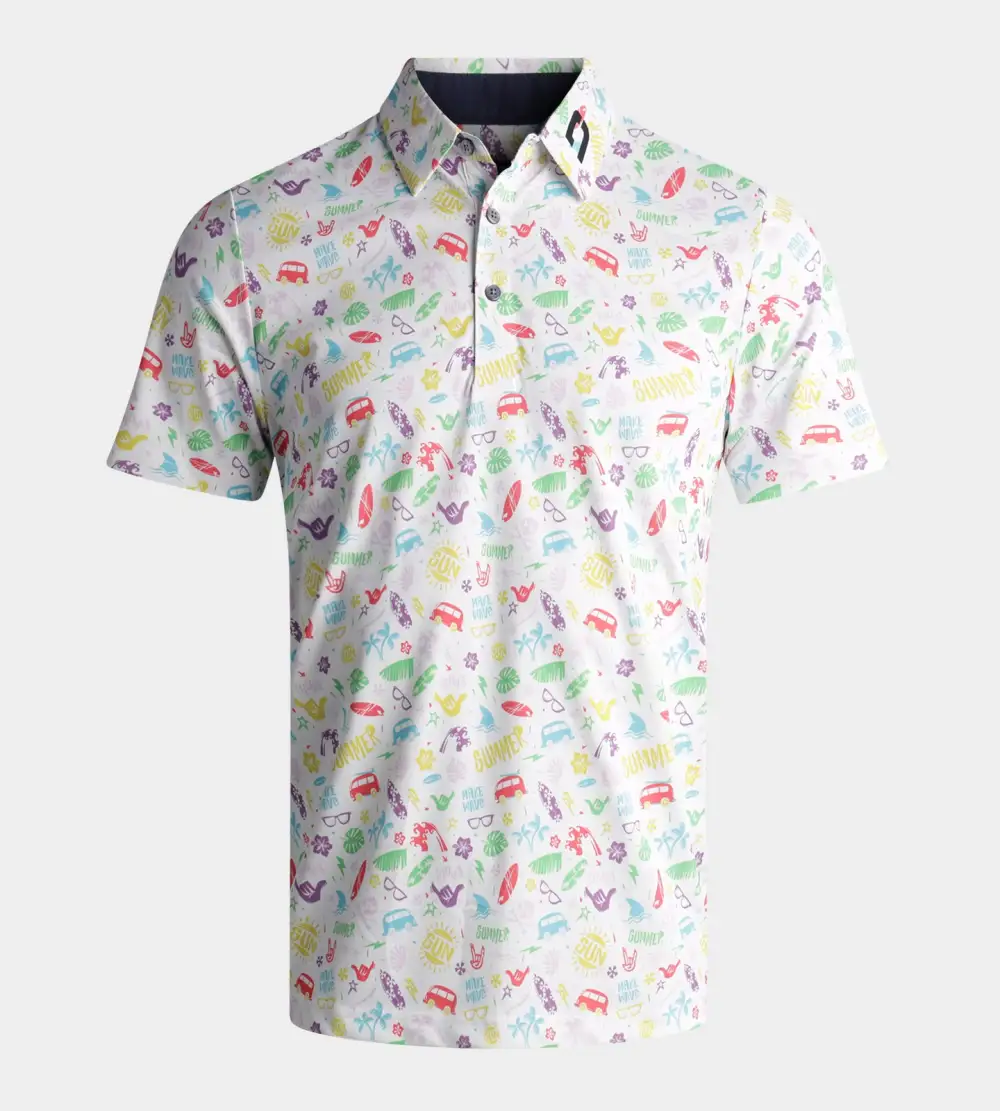 b31b357072cc3d10eb62f41466a4060882c25fd8 SUMMER BEACH POLO - WHITE - Image 1