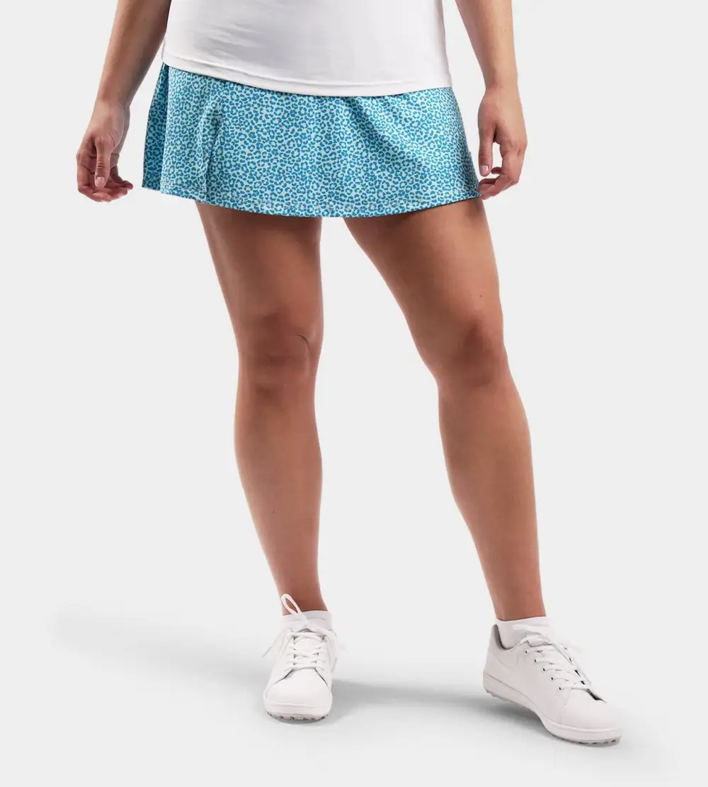 bc3bd973c4b5e5986da2dfc3bad003e9c4521e8d LADIES SIENNA SKORTS - LEOPARD TEAL - Image 1