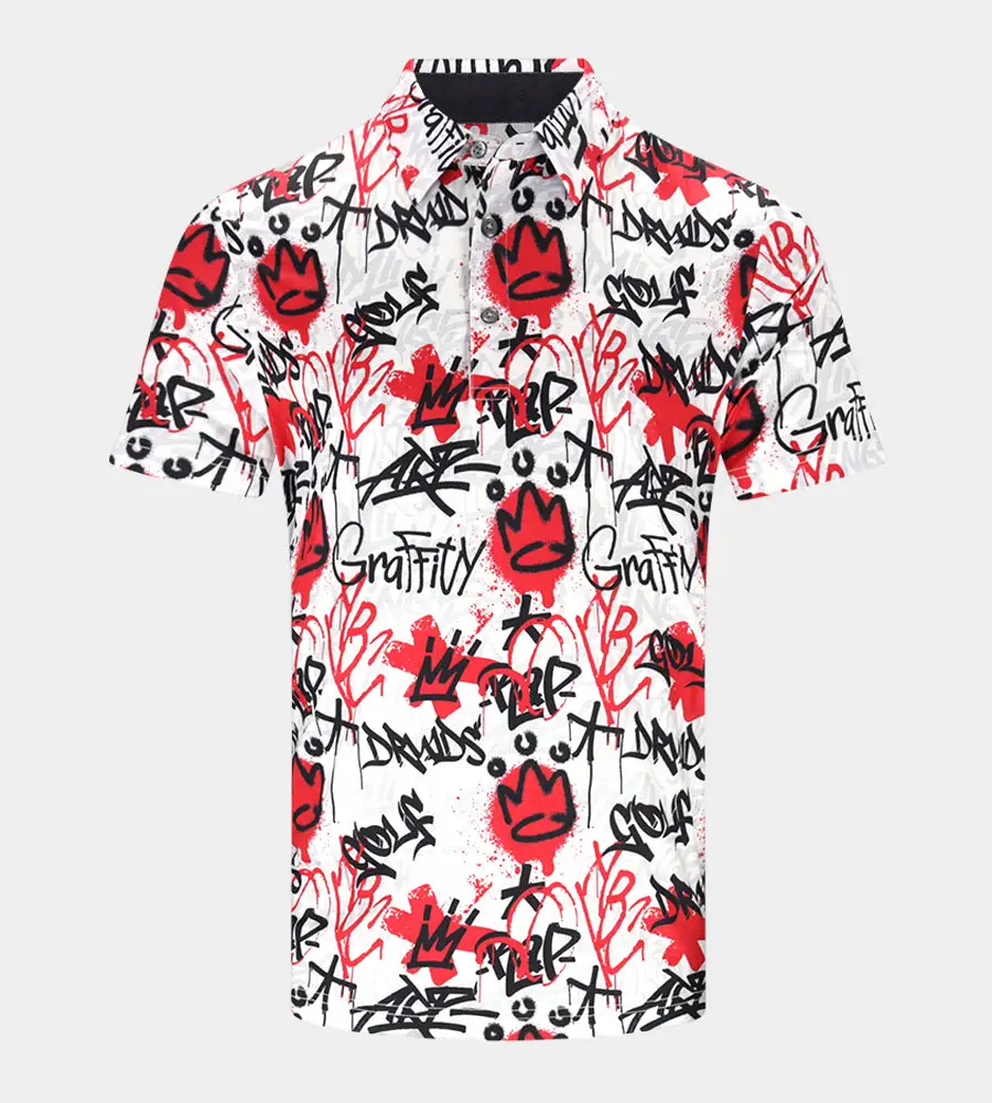 f784fbd8f947ab5b3548261bbfad27326fcdfbcb GRAFFITI POLO - WHITE - Image 1